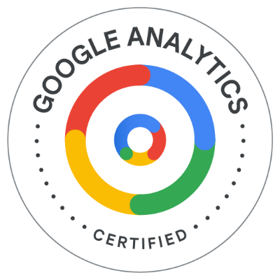 Google analytics badge on vedgexdigital.com
