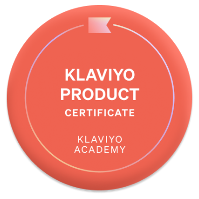 Vedgex digital is Klaviyo product certified with badge on vedgexdigital.com