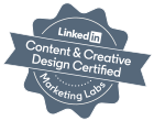 linkedin marketing badge content and creative design on vedgexdigital.com